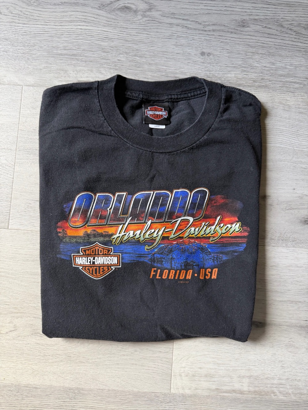 Harley-Davidson Black Orlando Sunset Graphic Tee